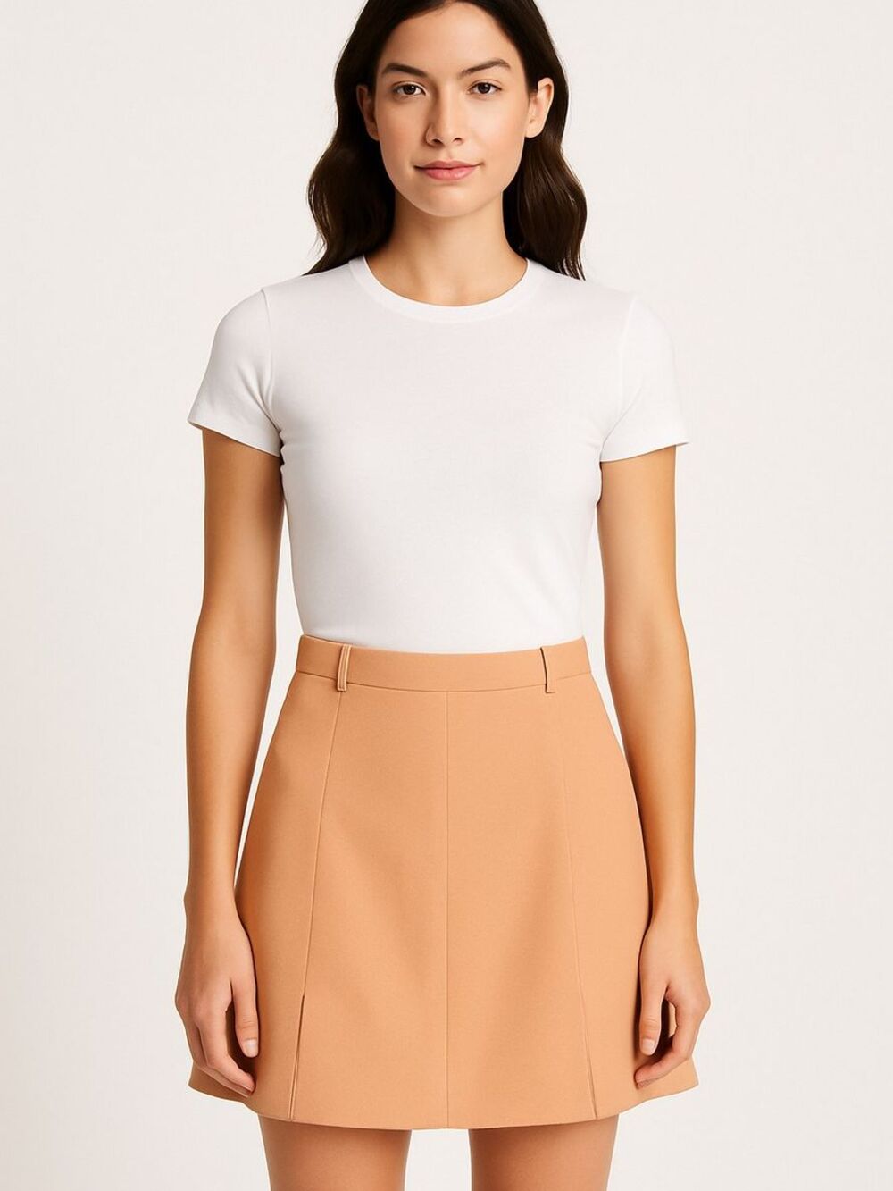 NWT Astra Classic Peach Tailored Mini Skirt Size 8